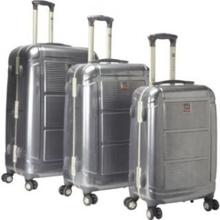Mancini Leather Goods Ultra Lightweight Polycarbonate Spinner Luggage with Clothing