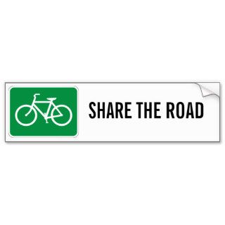 Share The Road with Bicycles Bumper Stickers