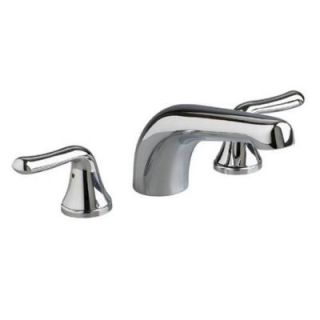 American Standard Colony Soft 2 Handle Deck Mount Tub Filler Trim Kit with 8 1/2 Spout, Metal Lever Handles in Satin T975.500.295