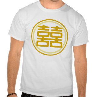 Double Happiness • Round • Gold T Shirt