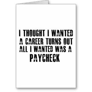 Funny paycheck gifts cards