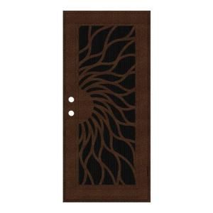 Unique Home Designs Sunfire 30 in. x 80 in. Copperclad Right Hand Outswing Surface Mount Premium Security Door with Charcoal Insect Screen 1S2001CL1CCISA