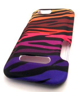 Motorola Defy XT XT555c Rainbow Zebra Hard Matte Design Case Skin Cover Mobile Phone Accessory Cell Phones & Accessories