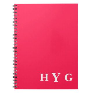 Hot Pink Personalizable Elementary School Colorful Spiral Note Books