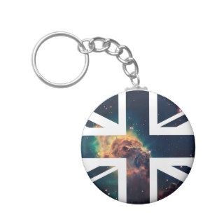 Galaxy Cloud Union Jack British(UK) Flag Key Chain