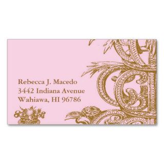 Antique French Pink and Gold Macaron tower Business Card Templates