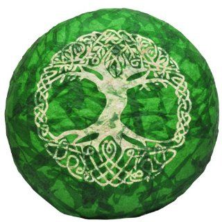 Eco Friendly Emerald Green Round Urn Tree of Life   Decorative Urns