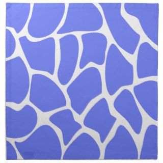 Giraffe Print Pattern in Cornflower Blue. Cloth Napkin