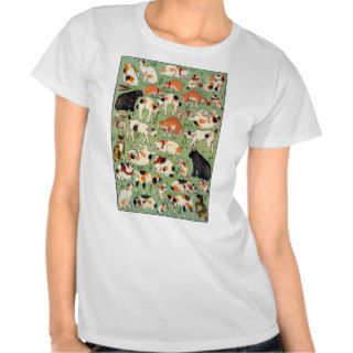 猫尽両めん合, 芳藤 Cats of The Edo era, Yoshifuji, Ukiyo e Shirt