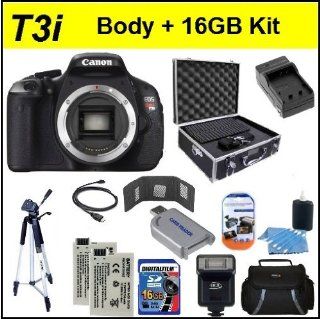 Canon EOS Rebel T3i 18 MP CMOS Digital SLR Camera + 16GB Deluxe Accessory Kit  Digital Slr Camera Bundles  Camera & Photo