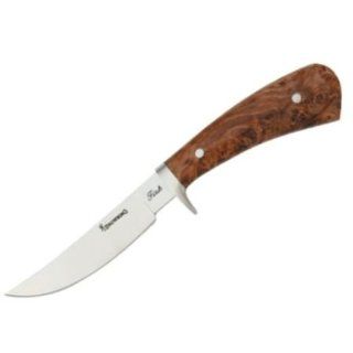 Browning Knives 572 Limited Edition Mastersmiths Collection Jerry Fisk Trailling Point Fixed Blade Knife with Walnut Handle   Pocketknives  