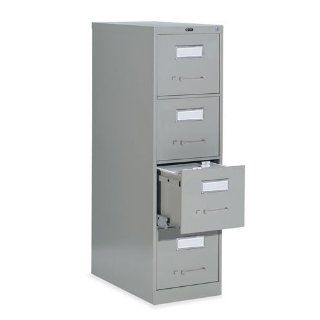 Global Total Office 2600 Plus 26.5"D Letter Size 4 Drawer Vertical Metal File Storage Cabinet   Light Grey