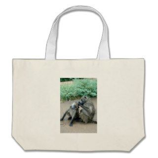 monkeys getting there hair done prod canvas bag