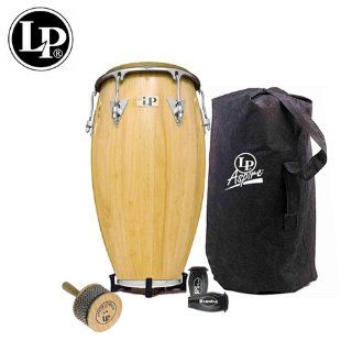 Latin Percussion LP Classic Model 11 3/4" Conga Drum LP559X AWC   Natural Finish, Chrome Hardware   Set Includes Accessory pouch, tuning wrench, LP Lug Lube, LP201BK P LP Rumba Shaker, LP637 Conga Feet, LPA055 Conga Bag & LP234A Afuche/Cabasa Mu