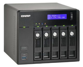 QNAP USB 3.0. SATA 6Gbp/s Up to 3 GB DDRIII RAM 5 Bay Turbo NAS Tower Server TS 559 ProII Electronics