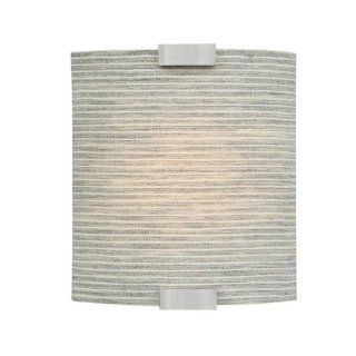 LBL Lighting PW559FPESICF1HE Wall Lights with Fabric Pewter Shades, Nickel   Wall Sconces  