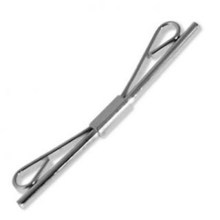 Men's Cilindrico Collar Bar by Competition in Silver Metal at  Mens Clothing store