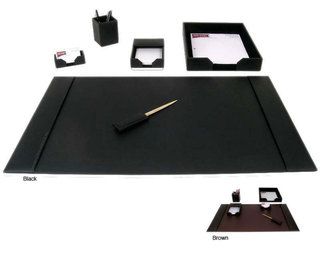 Dacasso 1400 Series 6 piece Econo Line Leather Desk Set Dacasso Colored Accessories