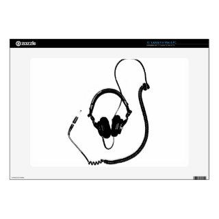 Stencil Style DJ Headphones 15" Laptop Skins