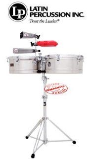 Latin Percussion Prestige Series Timbales 13 14 Stainless Steel LP 1314 S Musical Instruments