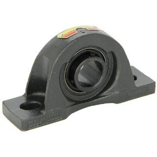 Sealmaster NP 19BEV DRY Beverage Duty Pillow Block Bearing, Non Relubricatable, Setscrew Locking Collar, Contact Seals, Inch, 1 3/16" Bore, 1 11/16" Base To Center Height, 2 degrees Misalignment Angle, 1 1/2 inches Length Through Bore Industria