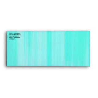 Brushy Turquoise Painted Canvas Texture Effect Envelopes