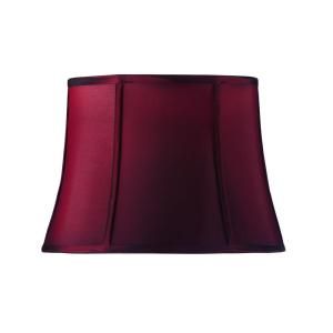 Home Decorators Collection Tapered Small 14 in. Diameter Red Silk Blend Shade 1337700110