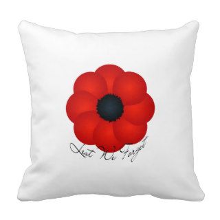 Lest We Forget Poppy Pillow