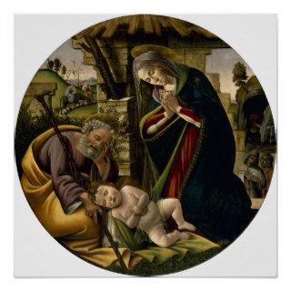 Adoration of the Christ Child by Botticelli Posters