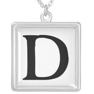 D Monogram Pendant Monogrammed Jewelry Letter D
