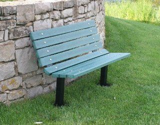 Jayhawk Plastics PB 4CEDBFCONING 4 Foot Contour Bench with Slats and Frame In Ground Mount, Cedar, Gray, Green, White  Shower And Bath Safety Seating And Transfer Products  Patio, Lawn & Garden