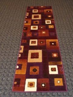 Modern Violet Runner Rug 2 Ft. X 7 Ft. 2 In. # 561 Extacy   Machine Made Rugs