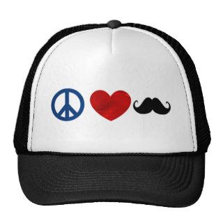 Peace, Love, Mustache Hats