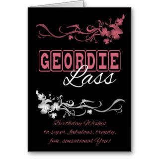 Geordie Lass Birthday Card with Blended Flowers