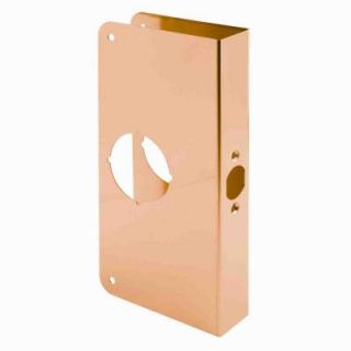Prime Line 1 3/8 in. Thick x 9 in. Solid Brass Lock and Door Reinforcer, 2 1/8 in. Single Bore, 2 3/8 in. Backset U 9547
