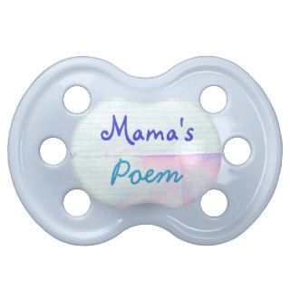 Mama's Poem Pacifier (Blue)