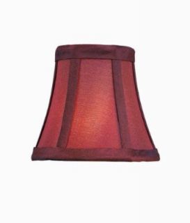 Lite Source CH577 5 5 Inch Lamp Shade, Burgundy   Lampshades  