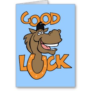 Good Luck ~ Lucky Horse Shoe Saying Card