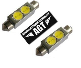 AGT 42mm LED Bulbs Pair Amber 576, 578, 211 2, 212 2, 214 2 Festoon Automotive