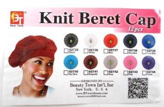 Beauty Town Knit Beret Cap Navy Blue #2738 Beauty