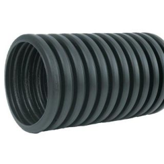 4 in. x 10 ft. Corrugated HDPE Drain Pipe Solid with Bell End 4540010