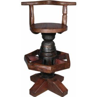 Bovine Bar Chair (Brown) (39"H x 26"W x 21"D)   Barstools