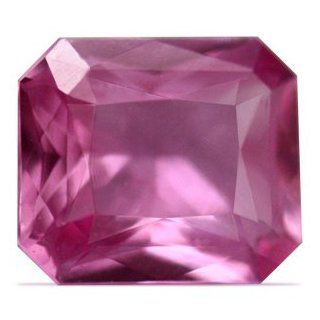 0.90 Carat Loose Pink Sapphire Emerald Cut Loose Gemstones Jewelry