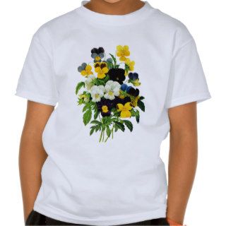 Blue and Yellow Pansies by Pierre Joseph Redoute T shirts