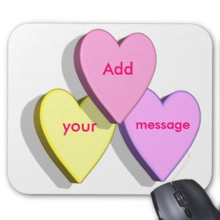 Personalized Heart Candy Mousepad Template