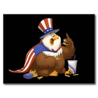 Fat American Eagle Postcard