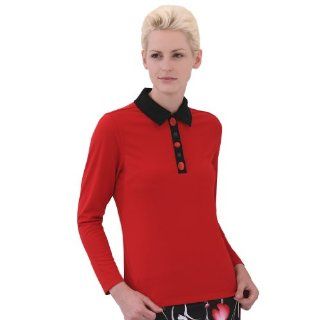 Monterey Club Ladies' Dry Swing Gem Stone Detail Long Sleeve Shirt #2197  Golf Shirts  Sports & Outdoors