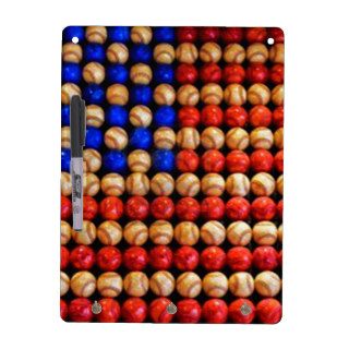 Patriotic Baseball American Stars Stripes Flag USA Dry Erase Boards