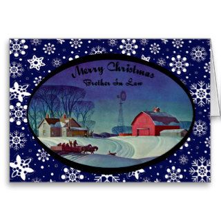 Merry Christmas Brother In Law Greeting Cards
