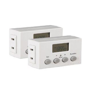 Westek TE22DHB Indoor 1 Outlet Weekly Digital Bar Timer, 2 Pack   Wall Timer Switches  
